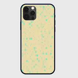 Чехол для iPhone 12 Pro Max Color beige turquoise, цвет: 3D-черный
