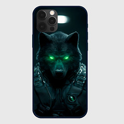 Чехол iPhone 12 Pro Max Киберпанк волк в броне
