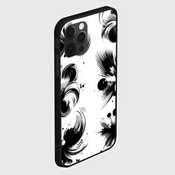 Чехол для iPhone 12 Pro Max Чёрно-белая абстракция нейроарт, цвет: 3D-черный — фото 2
