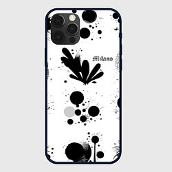 Чехол iPhone 12 Pro Max Растительный паттерн и кляксы - Милан