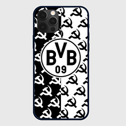 Чехол для iPhone 12 Pro Max Borussia паттерн ссср, цвет: 3D-черный