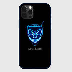 Чехол iPhone 12 Pro Max Neon skull cocktail