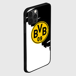 Чехол для iPhone 12 Pro Max Borussia черно белая геометрия, цвет: 3D-черный — фото 2