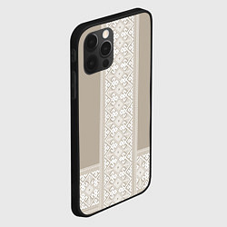 Чехол для iPhone 12 Pro Max Славянский орнамент-вышиванка рубаха, цвет: 3D-черный — фото 2