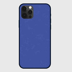 Чехол для iPhone 12 Pro Max Ярко синий с текстурой, цвет: 3D-черный
