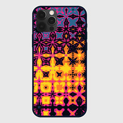 Чехол для iPhone 12 Pro Max Фиолетово-желтая метаморфоза, цвет: 3D-черный