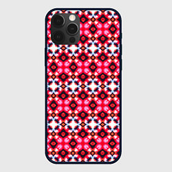 Чехол для iPhone 12 Pro Max Яркие узорчатые полосы, цвет: 3D-черный