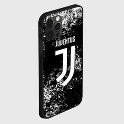 Чехол для iPhone 12 Pro Max Ювентус брызги красок, цвет: 3D-черный — фото 2