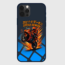 Чехол для iPhone 12 Pro Max Speed demon байкер, цвет: 3D-черный