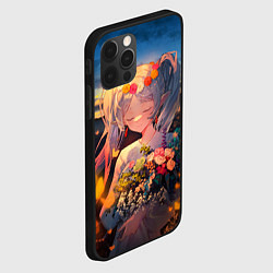 Чехол для iPhone 12 Pro Max Фрирен с цветами, цвет: 3D-черный — фото 2