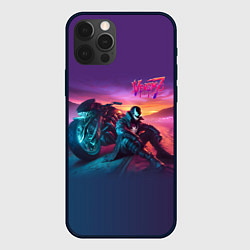 Чехол для iPhone 12 Pro Max Venom near his motorcycle - ai art fantasy, цвет: 3D-черный