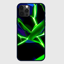 Чехол для iPhone 12 Pro Max Green glow, цвет: 3D-черный