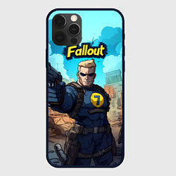 Чехол iPhone 12 Pro Max Fallout смотритель с пистолетом