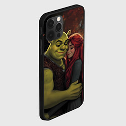 Чехол для iPhone 12 Pro Max Шрек и принцесса Фиона, цвет: 3D-черный — фото 2