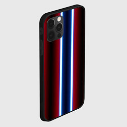 Чехол для iPhone 12 Pro Max Color white blue red, цвет: 3D-черный — фото 2
