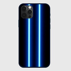 Чехол для iPhone 12 Pro Max Color blue neon, цвет: 3D-черный
