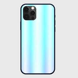 Чехол для iPhone 12 Pro Max Neon white blue lines, цвет: 3D-черный