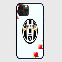 Чехол для iPhone 12 Pro Max Ювентус розы, цвет: 3D-черный
