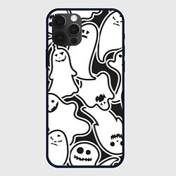 Чехол для iPhone 12 Pro Max Весёлые призраки, цвет: 3D-черный