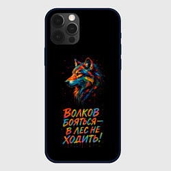 Чехол iPhone 12 Pro Max Волк брызги краски