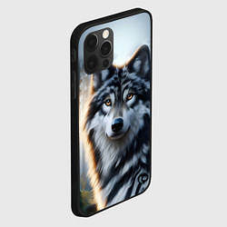 Чехол для iPhone 12 Pro Max Морда волка - Россия, цвет: 3D-черный — фото 2