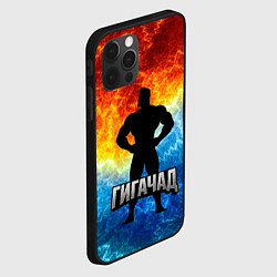 Чехол для iPhone 12 Pro Max Гагачад на фоне огня, цвет: 3D-черный — фото 2
