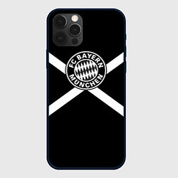 Чехол для iPhone 12 Pro Max Бавария Мюнхен полосы, цвет: 3D-черный