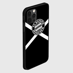 Чехол для iPhone 12 Pro Max Бавария Мюнхен полосы, цвет: 3D-черный — фото 2
