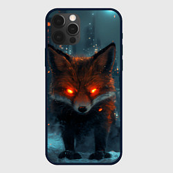 Чехол iPhone 12 Pro Max Лисица в городе киберпанк