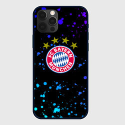 Чехол для iPhone 12 Pro Max Бавария Мюнхен неоновые краски, цвет: 3D-черный