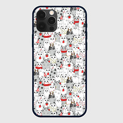 Чехол iPhone 12 Pro Max Новогодние котики