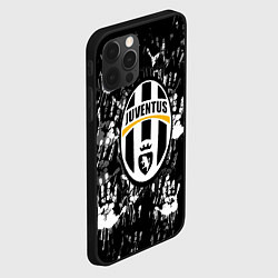 Чехол для iPhone 12 Pro Max Ювентус текстура руки краски, цвет: 3D-черный — фото 2
