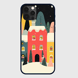 Чехол iPhone 12 Pro Max Разноцветные новогодние дома