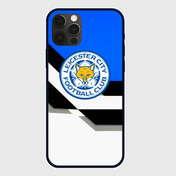 Чехол для iPhone 12 Pro Max Лестер сити геометрия полосы, цвет: 3D-черный