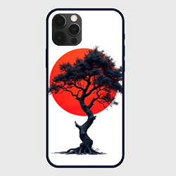 Чехол iPhone 12 Pro Max Японское дерево и солнце