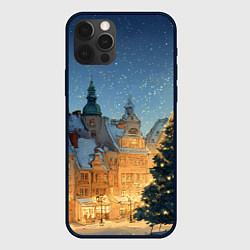 Чехол для iPhone 12 Pro Max Новый год в старом городе, цвет: 3D-черный