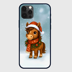 Чехол для iPhone 12 Pro Max Милый конек, цвет: 3D-черный