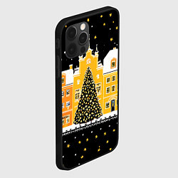 Чехол для iPhone 12 Pro Max Новогодняя ночь в городе, цвет: 3D-черный — фото 2