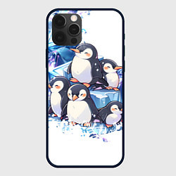 Чехол iPhone 12 Pro Max Пингвины и лёд