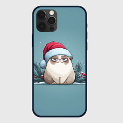 Чехол для iPhone 12 Pro Max Мем котик - Новый год, цвет: 3D-черный