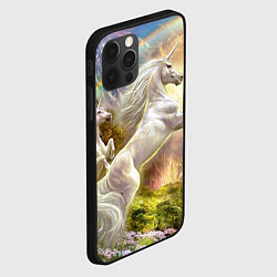 Чехол для iPhone 12 Pro Max Радужный единорог, цвет: 3D-черный — фото 2