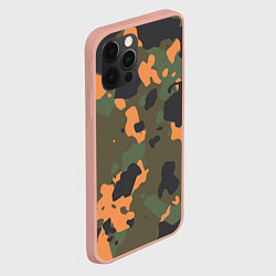 Чехол для iPhone 12 Pro Max Камуфляж: хаки/оранжевый, цвет: 3D-светло-розовый — фото 2