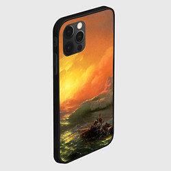 Чехол для iPhone 12 Pro Max Айвазовский - 9 Вал, цвет: 3D-черный — фото 2