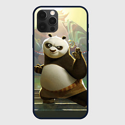 Чехол для iPhone 12 Pro Max Кунг фу панда, цвет: 3D-черный