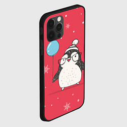 Чехол для iPhone 12 Pro Max Влюбленная пингвинка, цвет: 3D-черный — фото 2