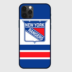 Чехол для iPhone 12 Pro Max New York Rangers, цвет: 3D-черный