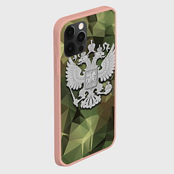 Чехол для iPhone 12 Pro Max Камуфляж и герб, цвет: 3D-светло-розовый — фото 2