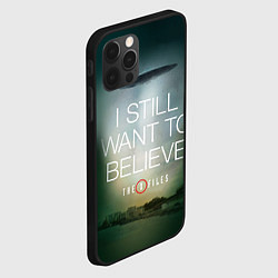 Чехол для iPhone 12 Pro Max I still want to believe, цвет: 3D-черный — фото 2