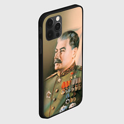 Чехол для iPhone 12 Pro Max Иосиф Сталин, цвет: 3D-черный — фото 2