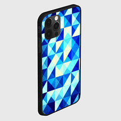 Чехол для iPhone 12 Pro Max Синяя геометрия, цвет: 3D-черный — фото 2